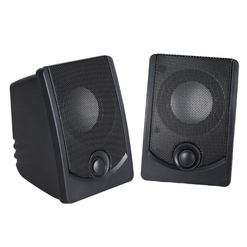 2pcs Convenience Desktop PC Speaker 3WComputer Speaker for Sound Output