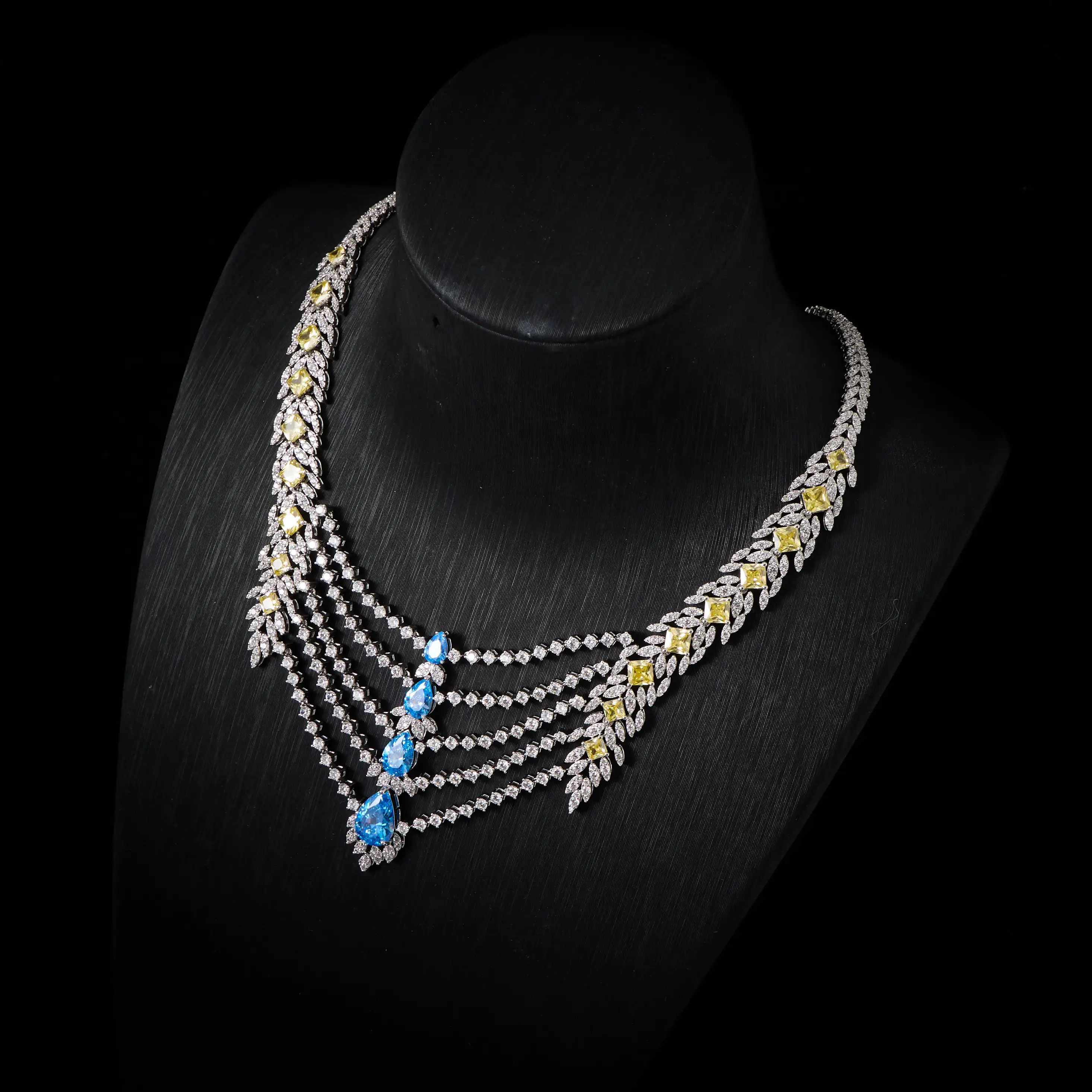 

IN JEWELIFE, роскошные цвета, женское ожерелье с кубическим цирконием и серьгами для женщин, женский комплект индийских свадебных украшений 00066