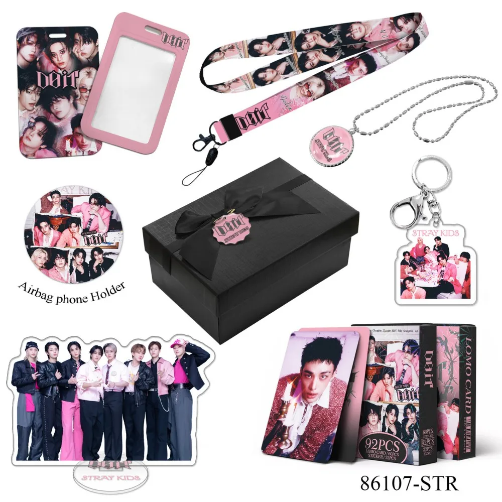 New STRAYKIDS DO IT KPOP Gift Box Stationery Set Album Accessories Card Set Necklace Pendant Small Card Fan Essential Gift Gift