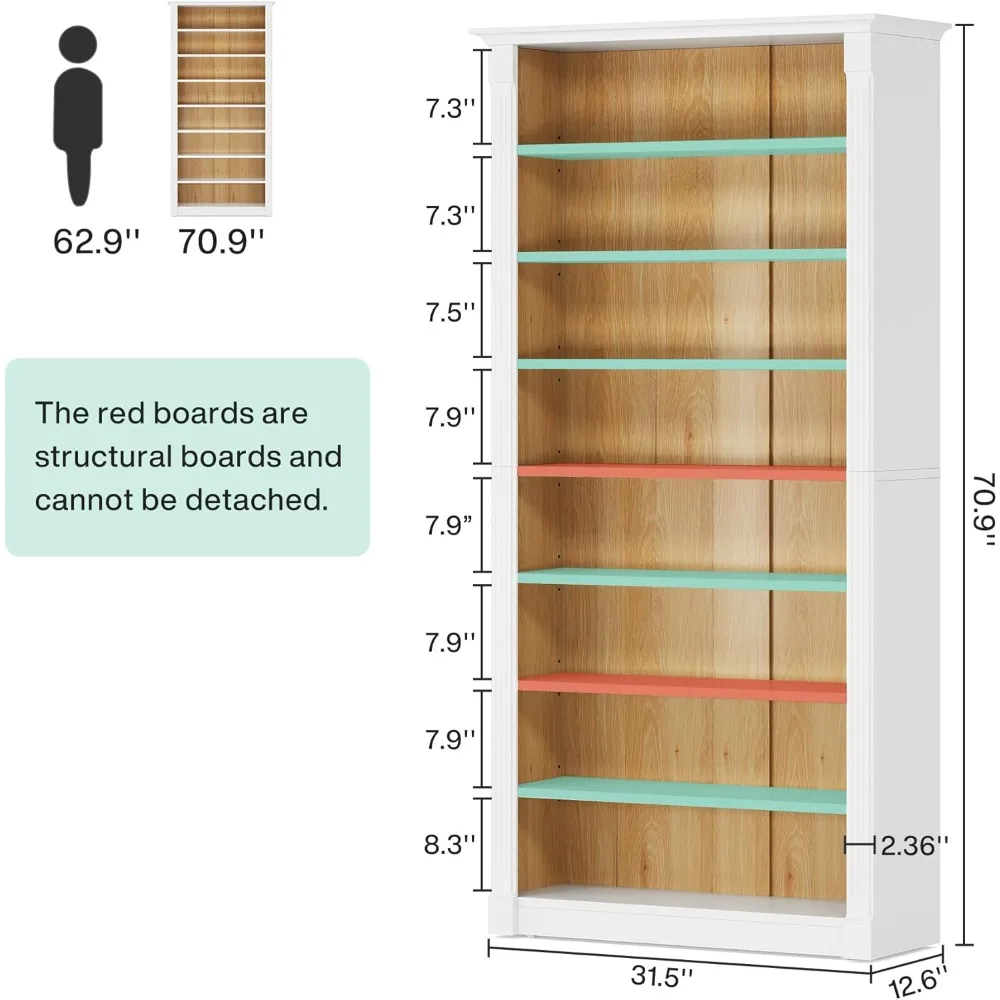 2PC Shoe Cabinets, 8-Tier Wooden Freestanding Shoes Storages Cabinet for 32-40 Pairs, 70.9-Inch Tall Shoe Cabinets