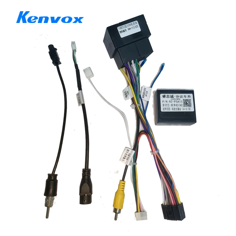 android Car radio Canbus Box Decoder For Peugeot 308/208/2008/4008/508L(2018)/Citroen C4 16 pin Wiring Harness Plug Power Cable