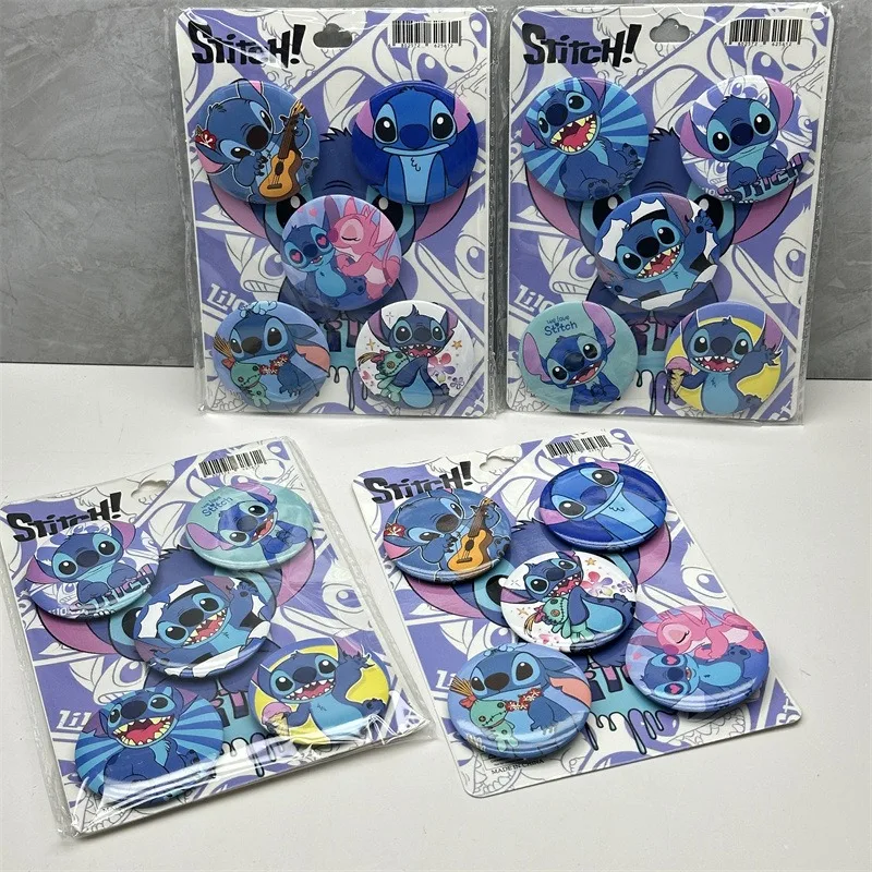 5 قطعة عشوائية ديزني ليلو وستيتش بار شارة غرزة شارة غرزة Diy بها بنفسك الديكور 44 مللي متر بروش حفلة عيد ميلاد الأطفال هدية #2