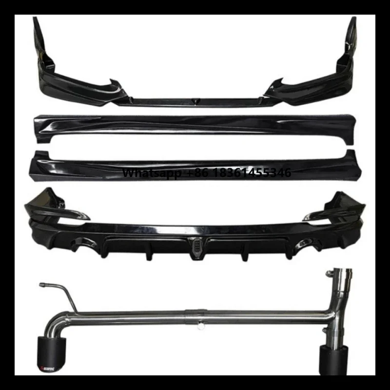 

for crider 2019-2021 Modfieid New Style Unpainted Body Kit Car Accessories Front Lip Side Skirt Rear Lip Tail Exhaust