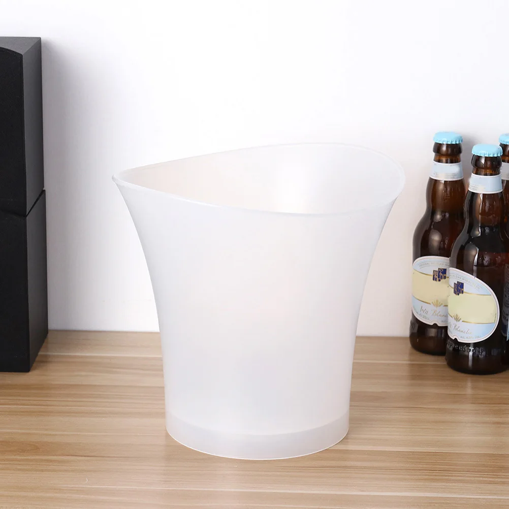 

5L Led Ice Bucket Round Luminous Wine Cooler Wireless Speaker Beer Cooling Bucket For Bar Ktv Nightclub Colorful Gradient Design