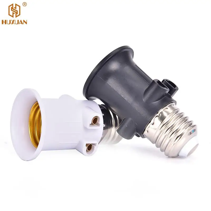 1pc PBT Fireproof E27 Bulb Adapter Lamp Holder Base Socket Conversion with EU Plug AC100-240V 4A for Lights