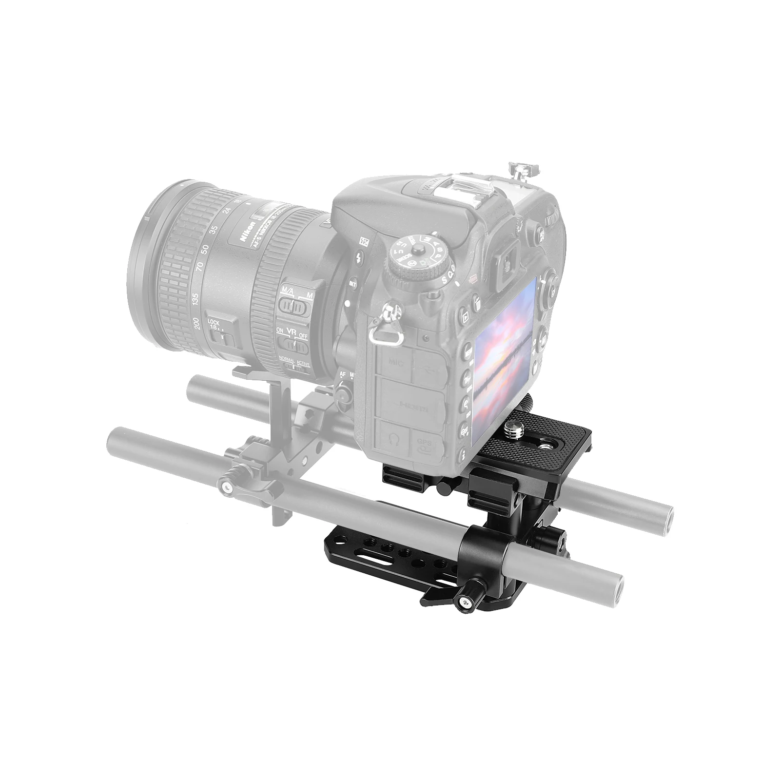 SZRIG ARCA Swiss Style QR Mount Base With Tripod Baseplate & 15mm LWS Rod Clamp With 1/4\