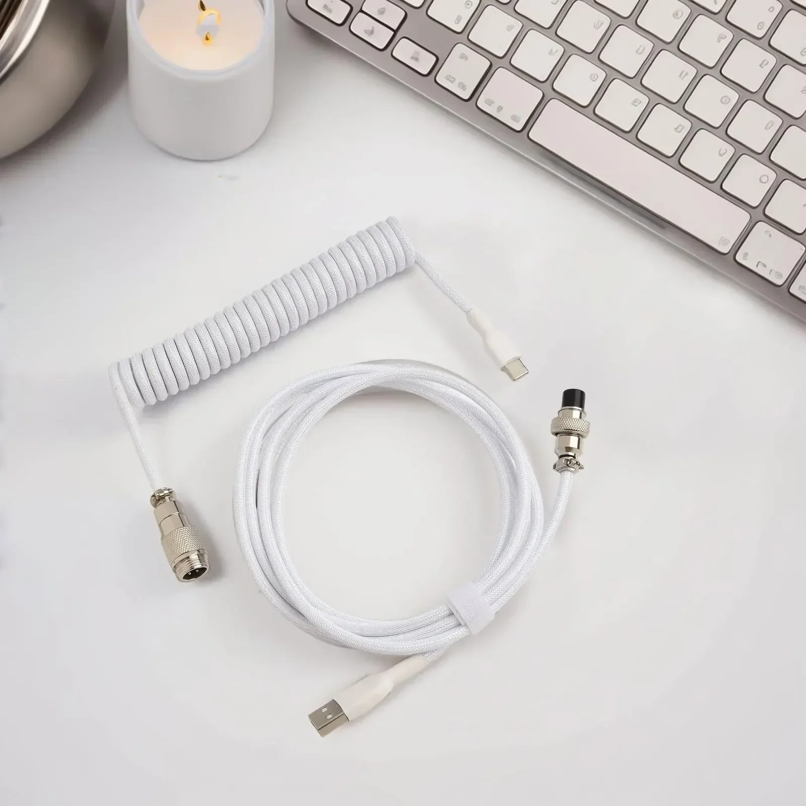 Customize Your Connectivity with Type C USB Detachable Spiral Coil Cable for Aviator Desktop PC Multiple Colors Available