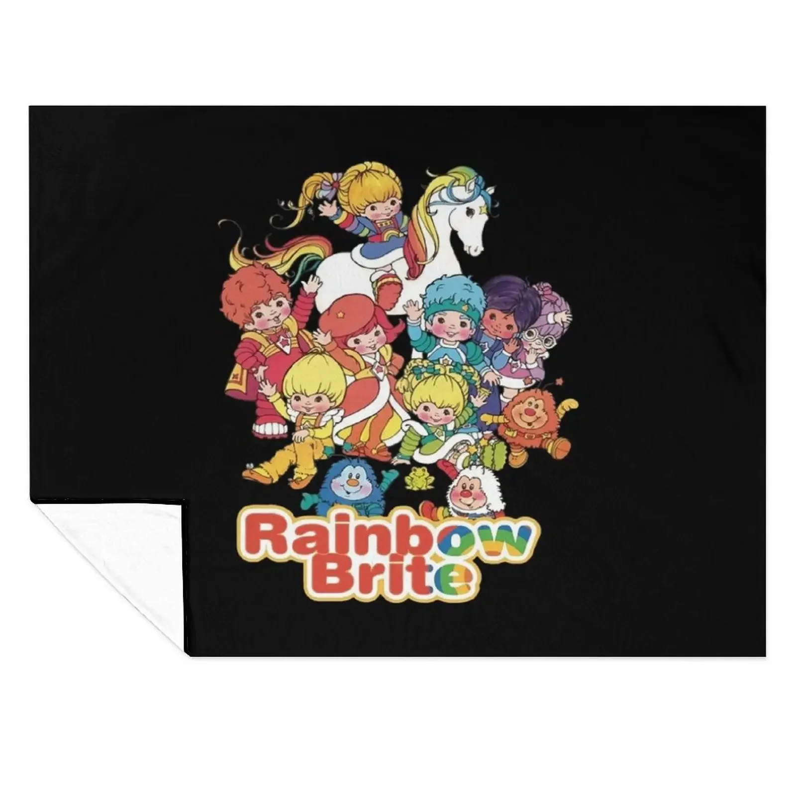 

Rain.bow Brite Throw Blanket wednesday Travel Cute Plaid Furrys Blankets