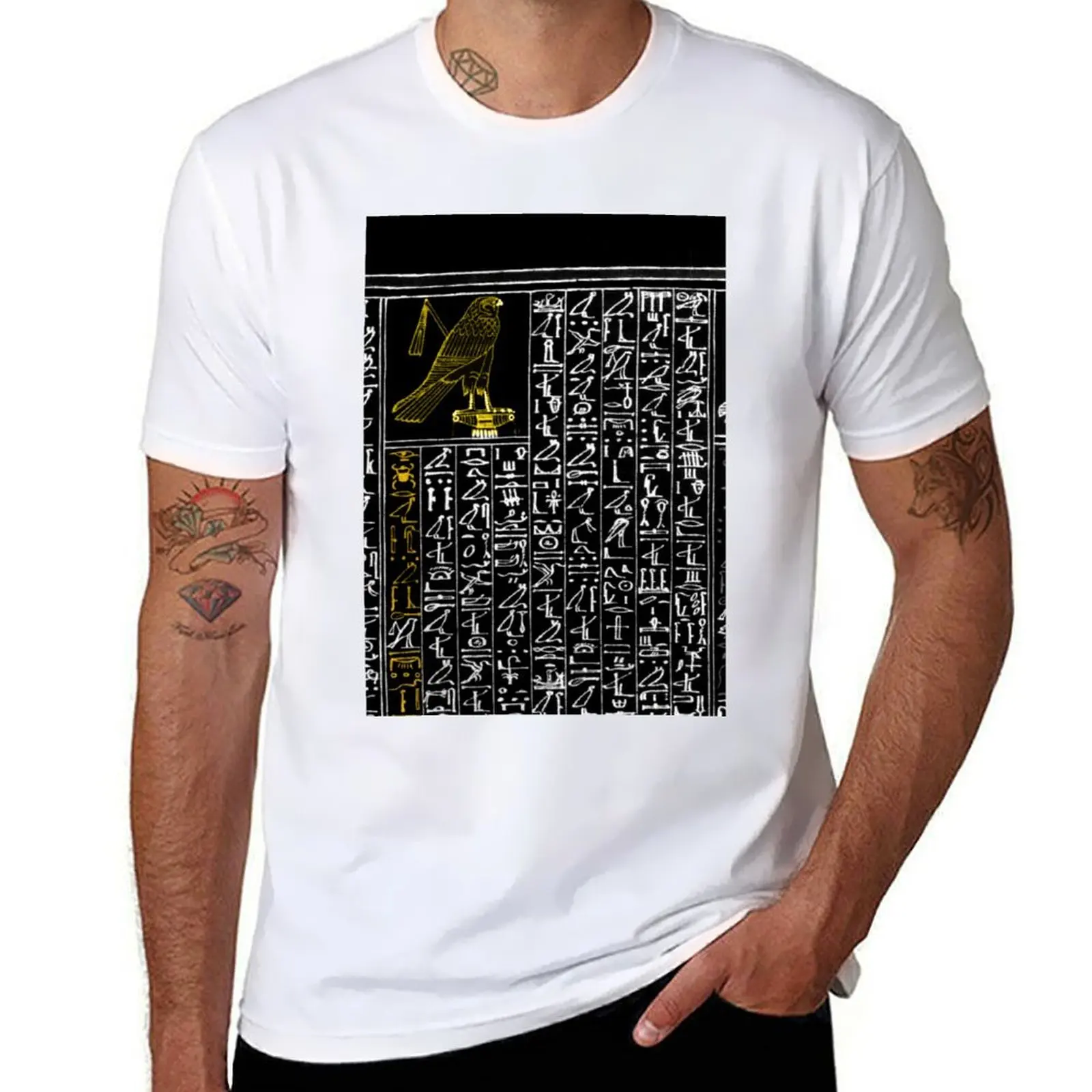 

Egyptian Book of the Dead of Ani Spell 78 T-Shirt men t shirt cotton 100% cotton t shirts man 100% T-Shirt