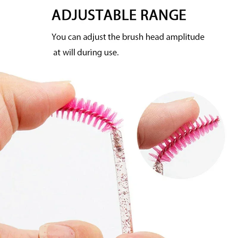 100Pcs Mascara Wand Eyelash Extension Disposable Eyebrow brush Applicator Spoolers Eye Lashes Cosmetic Brushes Set makeup tools