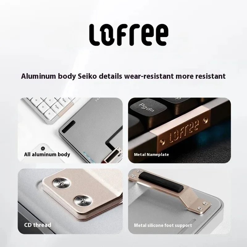 Lofree 84-Key Low-Profile Gasket Mechanical Keyboard  Mode Bluetooth USB-C Ghost Linear Switch Thin PBT  for Office Windows