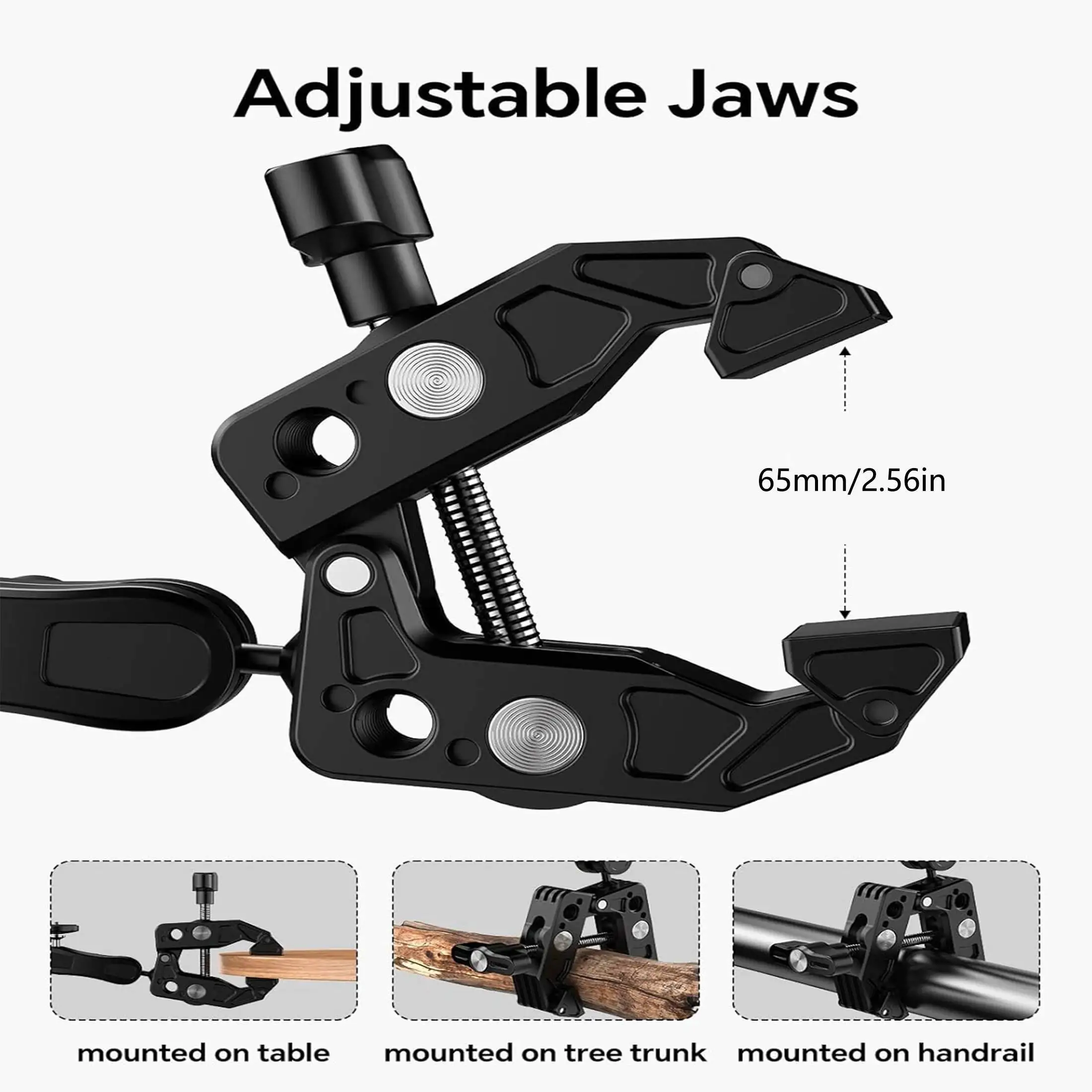 Multifunctional crab claw clamp sports camera mobile phone photography strong pea clamp metal outdoor universal pan-tilt stand