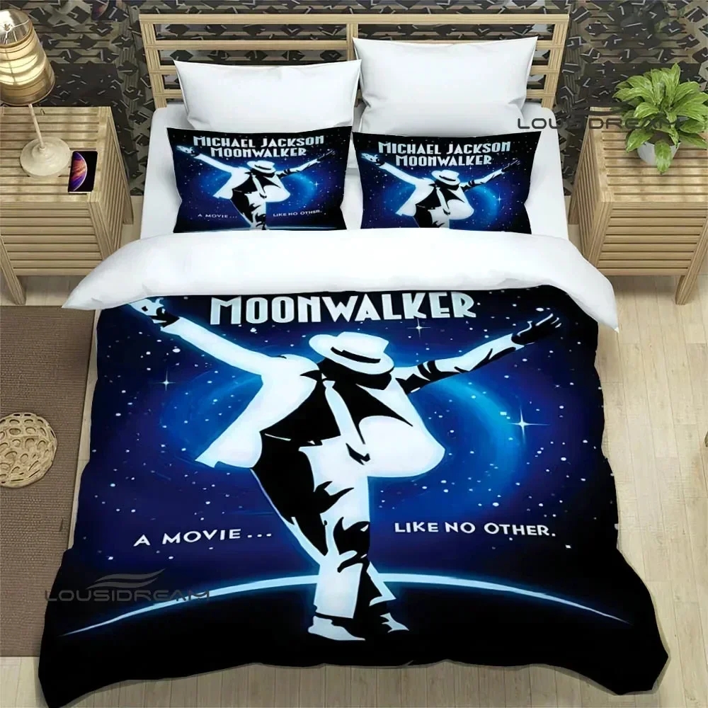 Exquisite 3D Print Michael Jackson Bedding Set,Duvet Cover Comforter Bed Set Quilt Cover Pillowcase,King Queen Twin Size Boys Gi