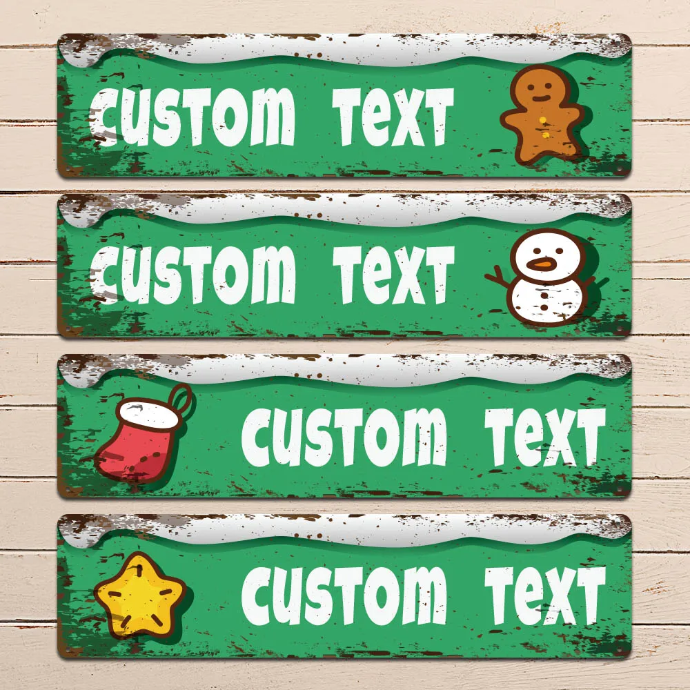 

1pc A cool snowman in winter Personalized Text Iron Wall Signs Metal Wall Plaque For Kids Rooms Diy Home Decoration