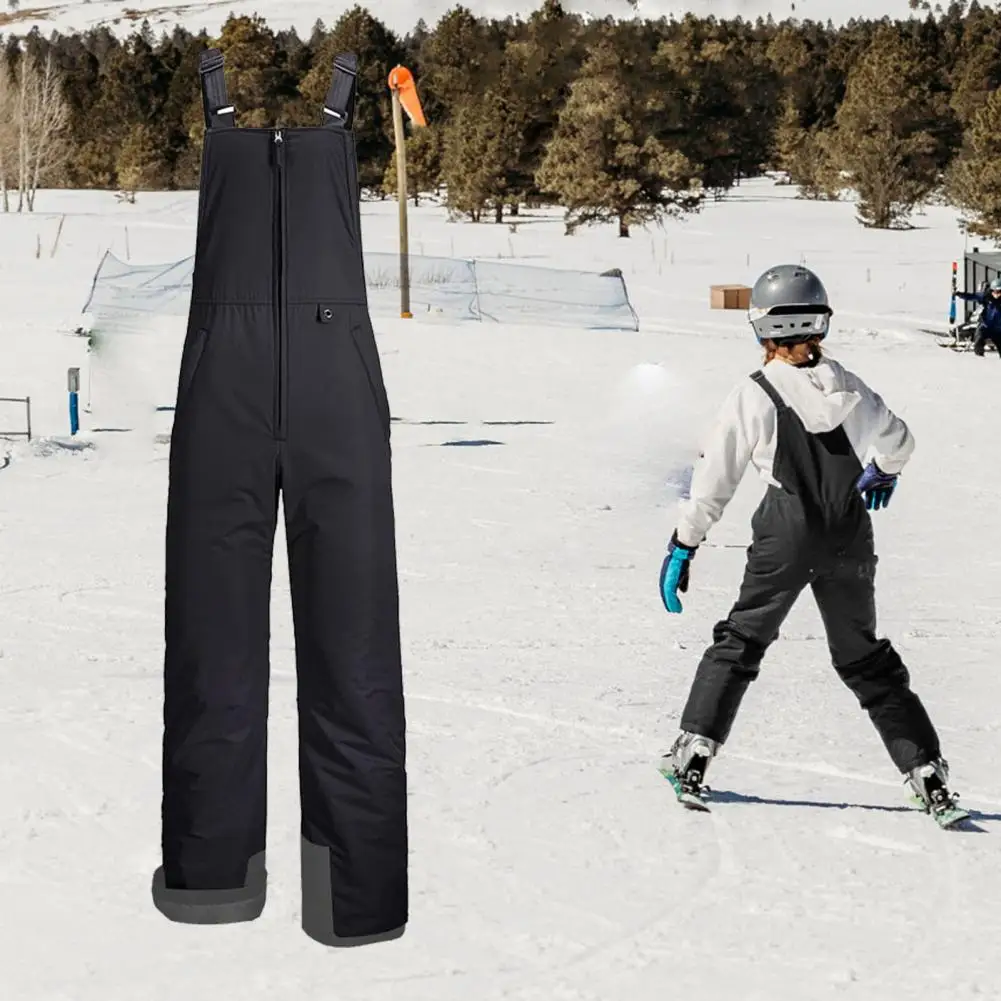 Women Ski Pants Thickened Snow Pants Winter Waterproof Windproof Jumpsuits Outdoor Camping Ski Trousers Cold Weather Overalls