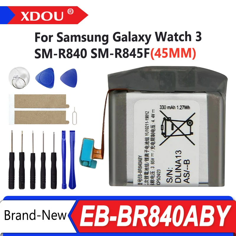 Brand New EB-BR840ABY 330mAh New Battery For Samsung Galaxy Watch 3 SM-R840 R845 SM-R845F Batteries+Tools