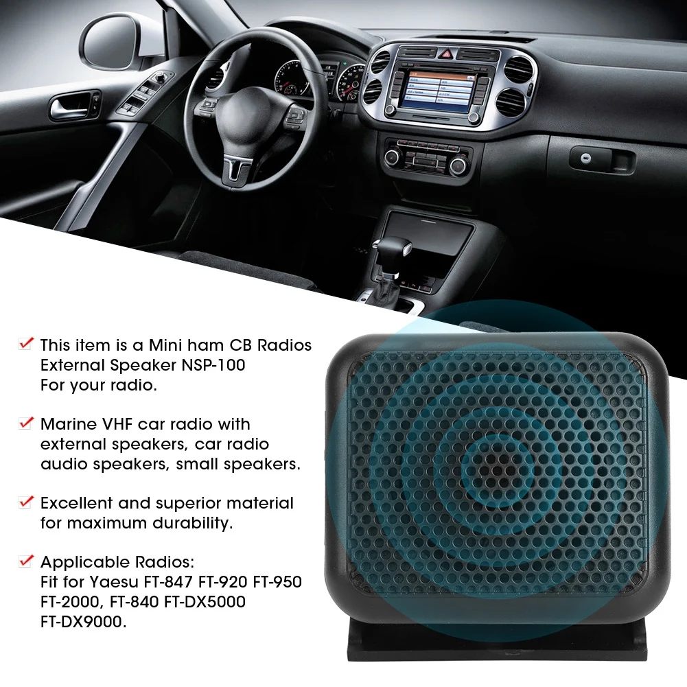 NSP-100 External Mini Speaker for Mobile Radios compatible with FT-847 FT-920 FT-950 FT-2000 and other mobile transceivers - view 6