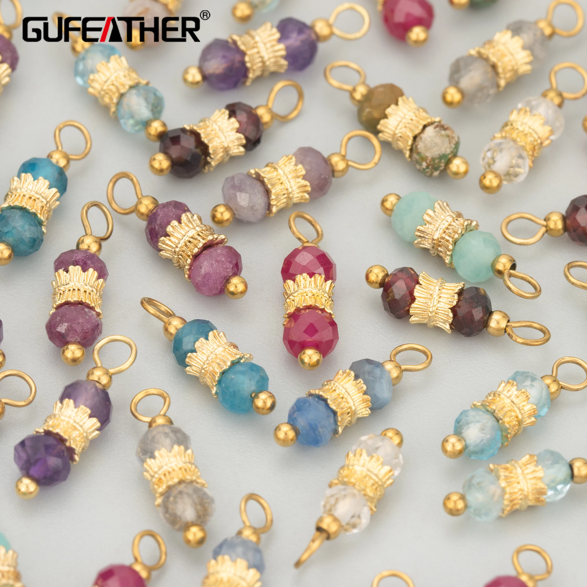 

GUFEATHER,10 шт./лот, MH35, ювелирные аксессуары, нержавеющая сталь, медь, натуральный камень, подвески, изготовление ювелирных изделий, подвески «сделай сам»