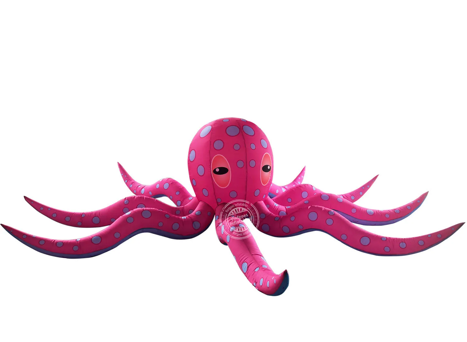 Vinfgoes Giant Inflatable Octopus with Led Lights Hanging Ocean Sea Animal for Party Decoration 16.5ft Diax4.5ft High