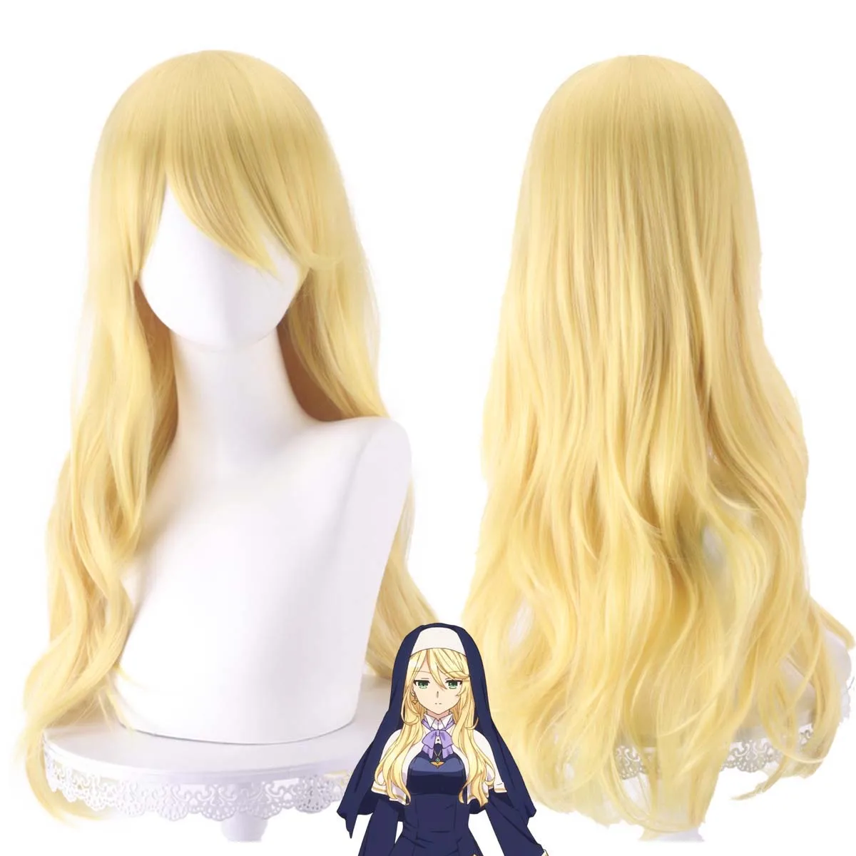 Accessoires d'Halloween Engage Kiss Sharon Horigureiru Perruque blonde synthétique résistante à la chaleur