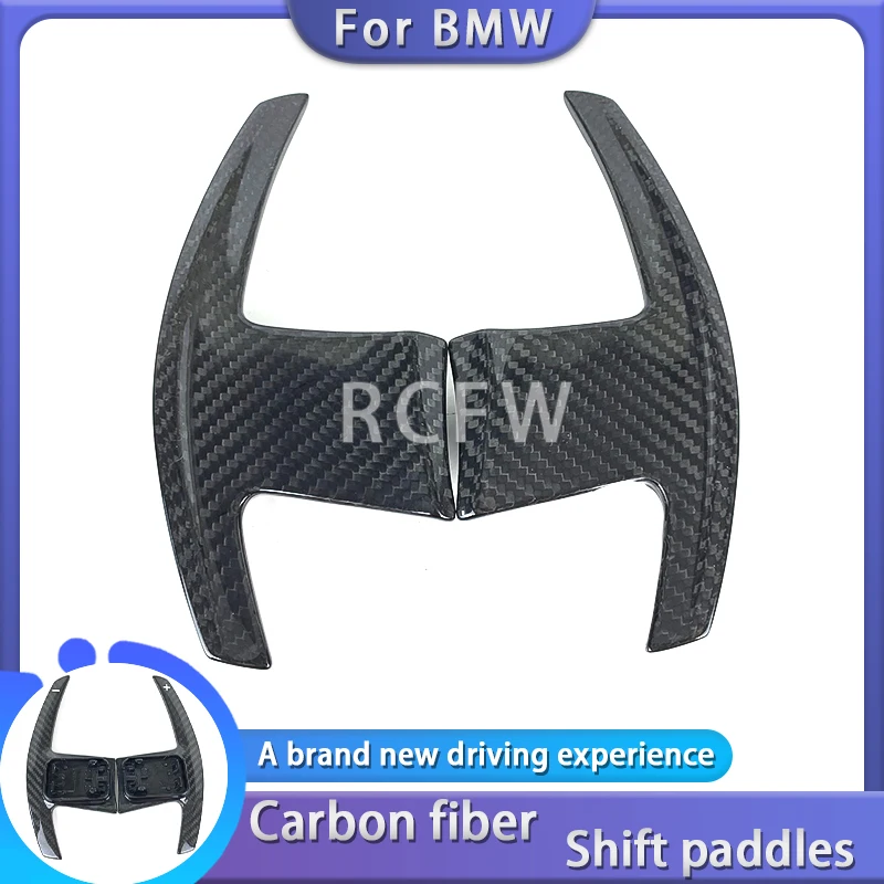 Steering Wheel Carbon Fiber Shift paddles Extensions For BMW 1 2 3 4 Series F10 F20 F22 F23 F30 F45 F46 F80 Car parts