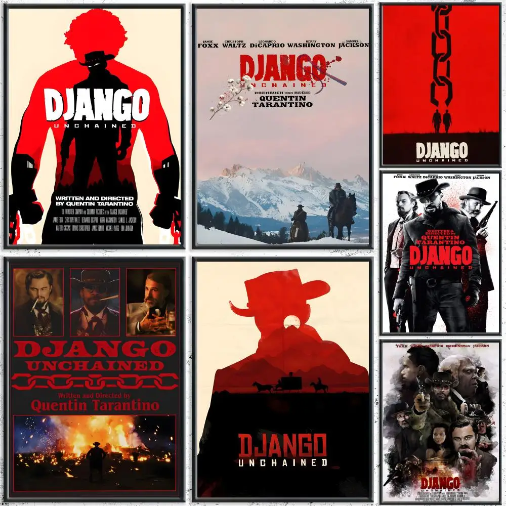 classic movie Django Unchained Poster HD Waterproof Self-Adh