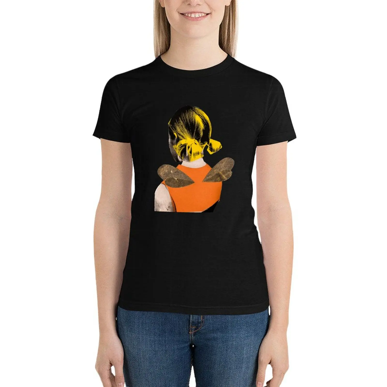 

Built to spillSticker T-Shirt cute tops oversized plain t shirts for Women