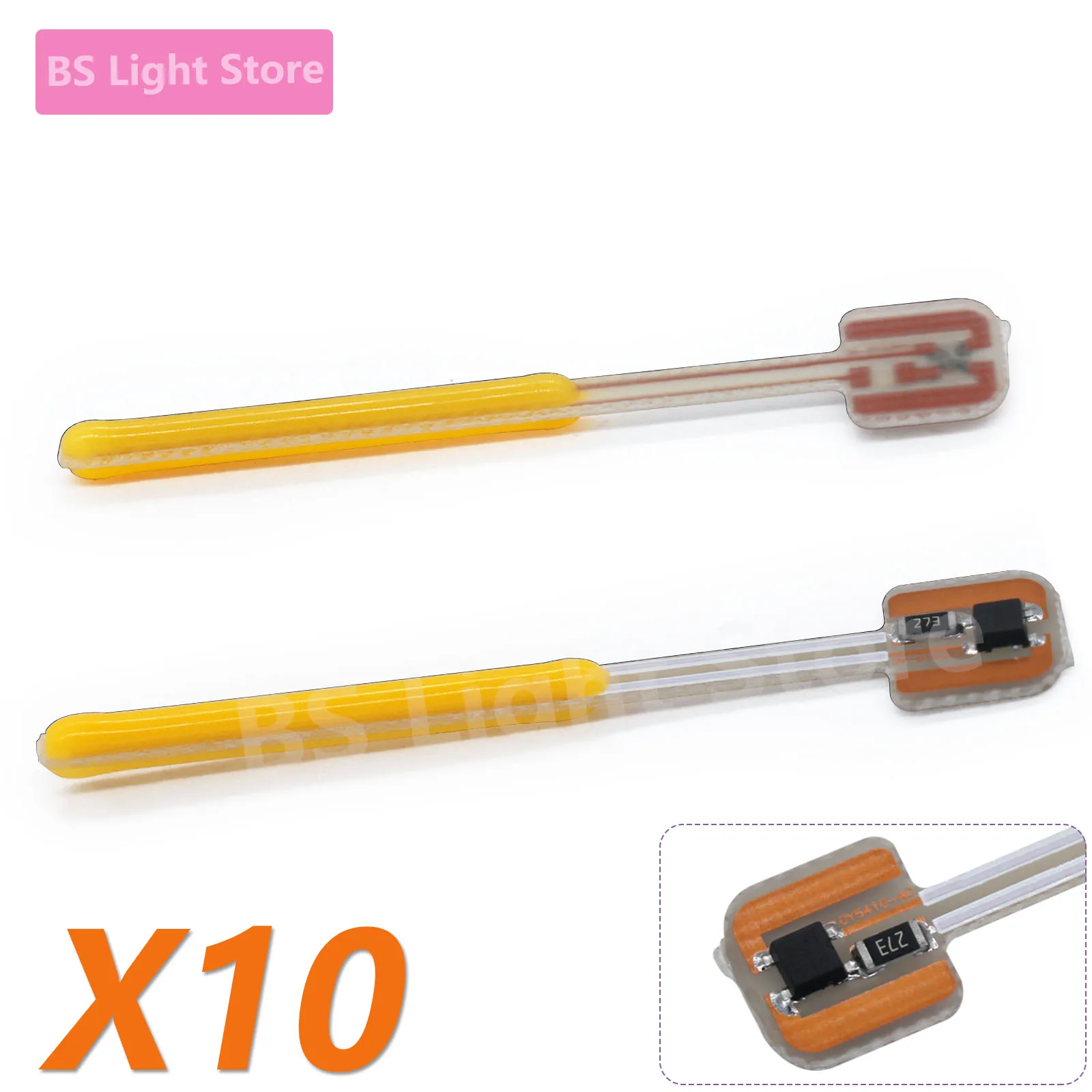 AliExpress BING&SEN Led Lamp filament 220v 54mm 1W Warm light 2700k Night light bulb Intelligent IC led filament Bicycle light source Accessories