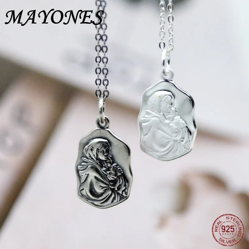 S925 Sterling Silver European and American Personality Figure Pendant Women's Fashion Jewelry