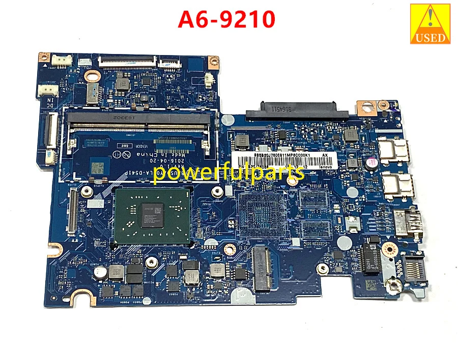 

Laptop Motherboard For Lenovo 500-14ACZ A6-9210 CPU On-Board 5B20J76068 BAUS0 LA-D541P Mainboard Working Good