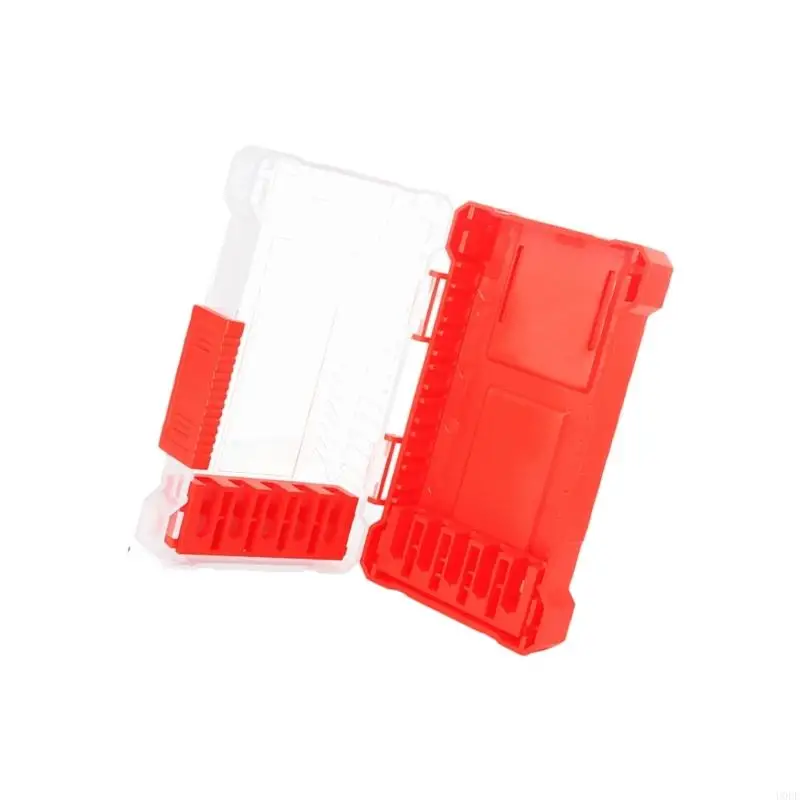 Portable Drill Bit Storage Case With Nonslip Base Tool For Workspaces