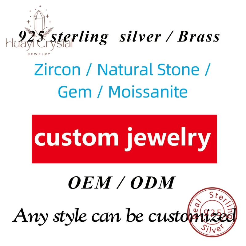 gioielli personalizzati gioielli in ottone argento sterling 925 placcato oro zircone pietra naturale gemma moissanite certificati personalizzati