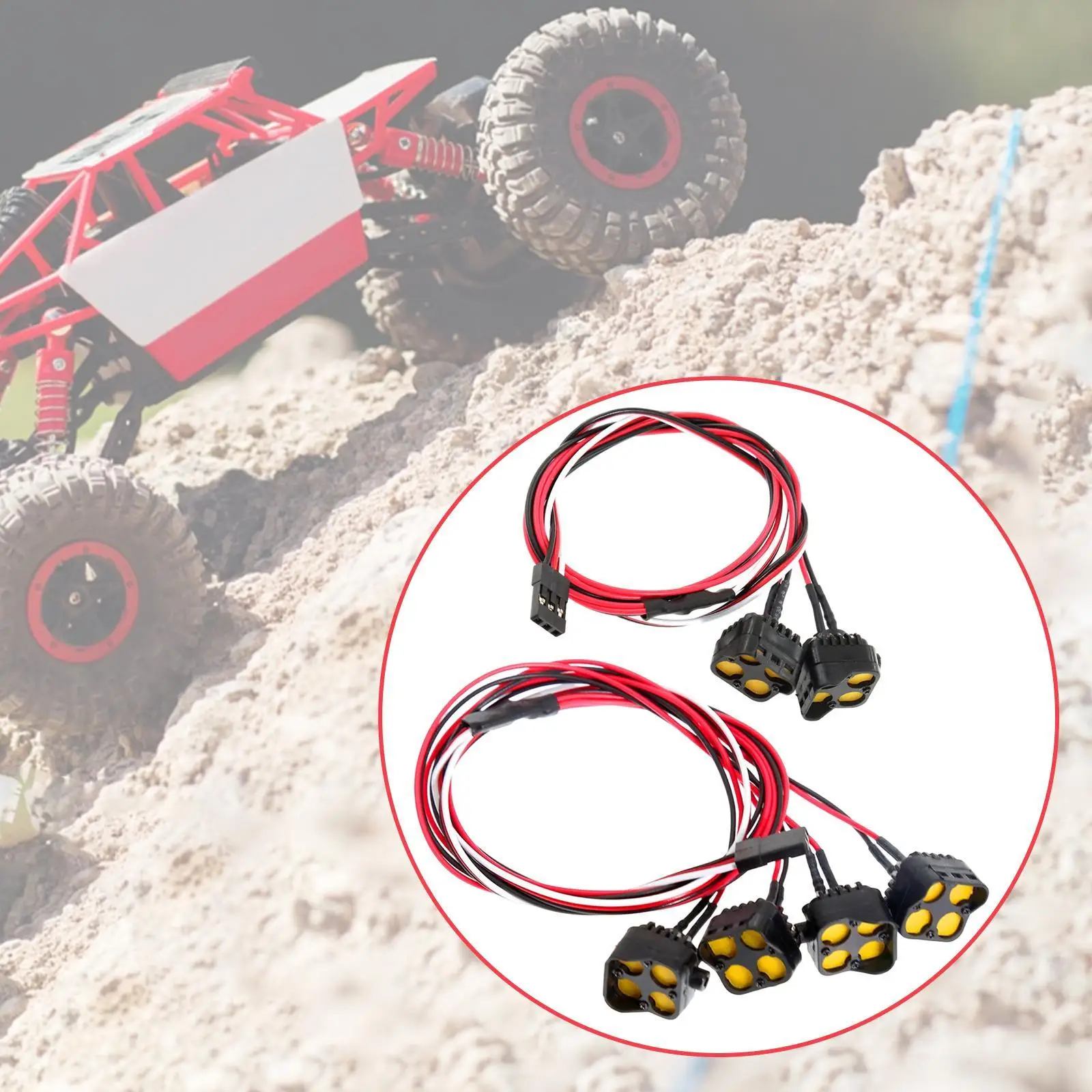 Spot Lights,Three Dynamic Lighting Modes,Replace RC Car LED Top Light RC LED Light Kit,Headlight for 1/8 Off Road Vehicles