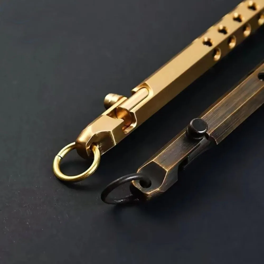 Portable Brass Pen Medium Point 1.0mm Retro Ballpoint Pen Bolt Action Smooth Writing Signature Pen - view 3