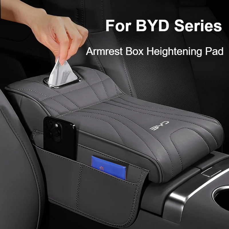 

For BYD Atto 3 seilion 6 seal u Yuan Plus Up Armrest Box Heightening Pad Scratch Proof Cover Tissue Box