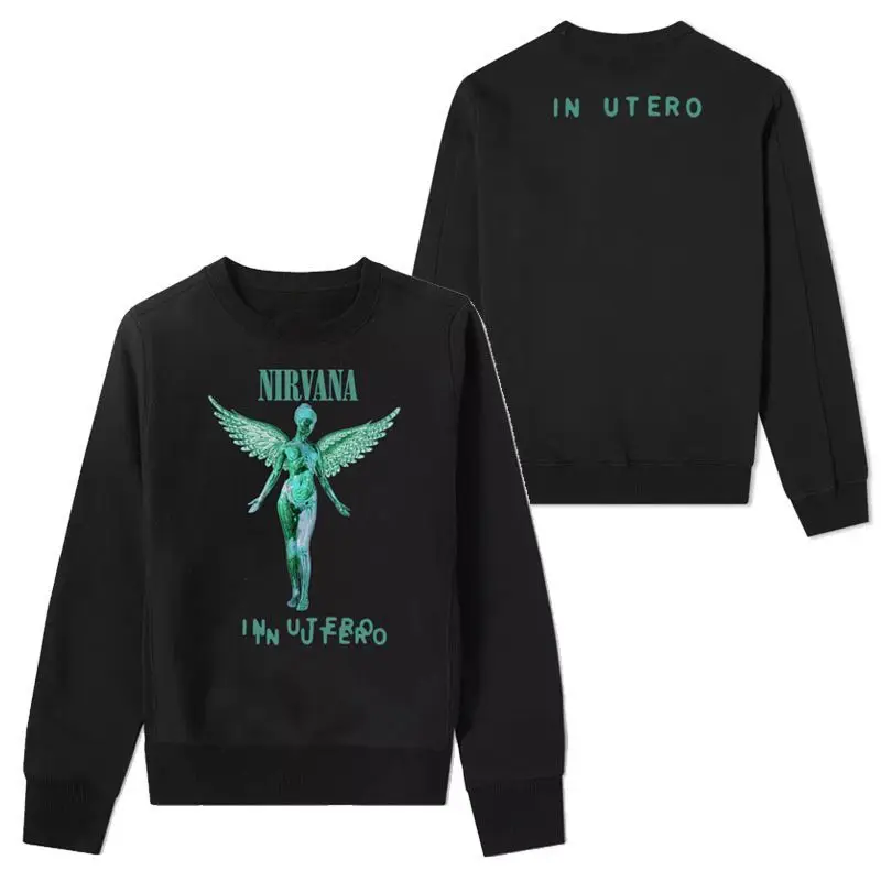 NirVANA Band Rock Long-sleeved Hoodie - Nirvana Kurt Cobain Men's Punk Loose-fitting Hoodie - Fall/Winter Bestseller