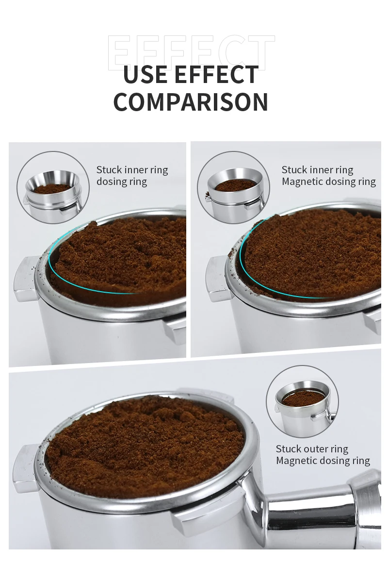 Kaffee Dosierung Ring Magnetische Edelstahl Dosierung Trichter Für 51mm 54mm 58mm Siebträger Espresso Maker Zubehör Barista werkzeug – Detail 7