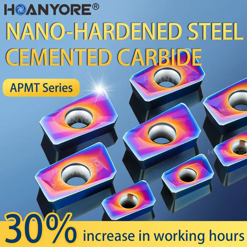 APMT1135 Nano Blue High-Hardness Alloy Blade APMT1135PDER-H2/1604PDER-M2 APMT1604 Carbide Inserts PVD Coating