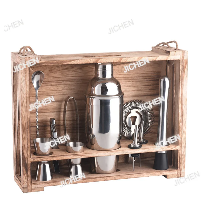 

Стеллаж для хранения бармена, набор для коктейлей, комбинированный инструмент, винный набор, подарочная коробка