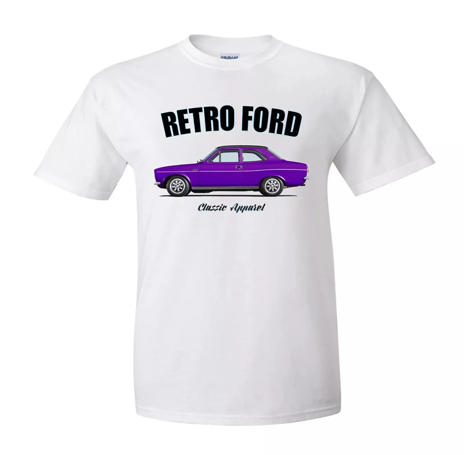 FORD ESCORT 1300E Mk1 T-shirt. RETRO FORD , CLASSIC CAR, ESCORT MARK 1.