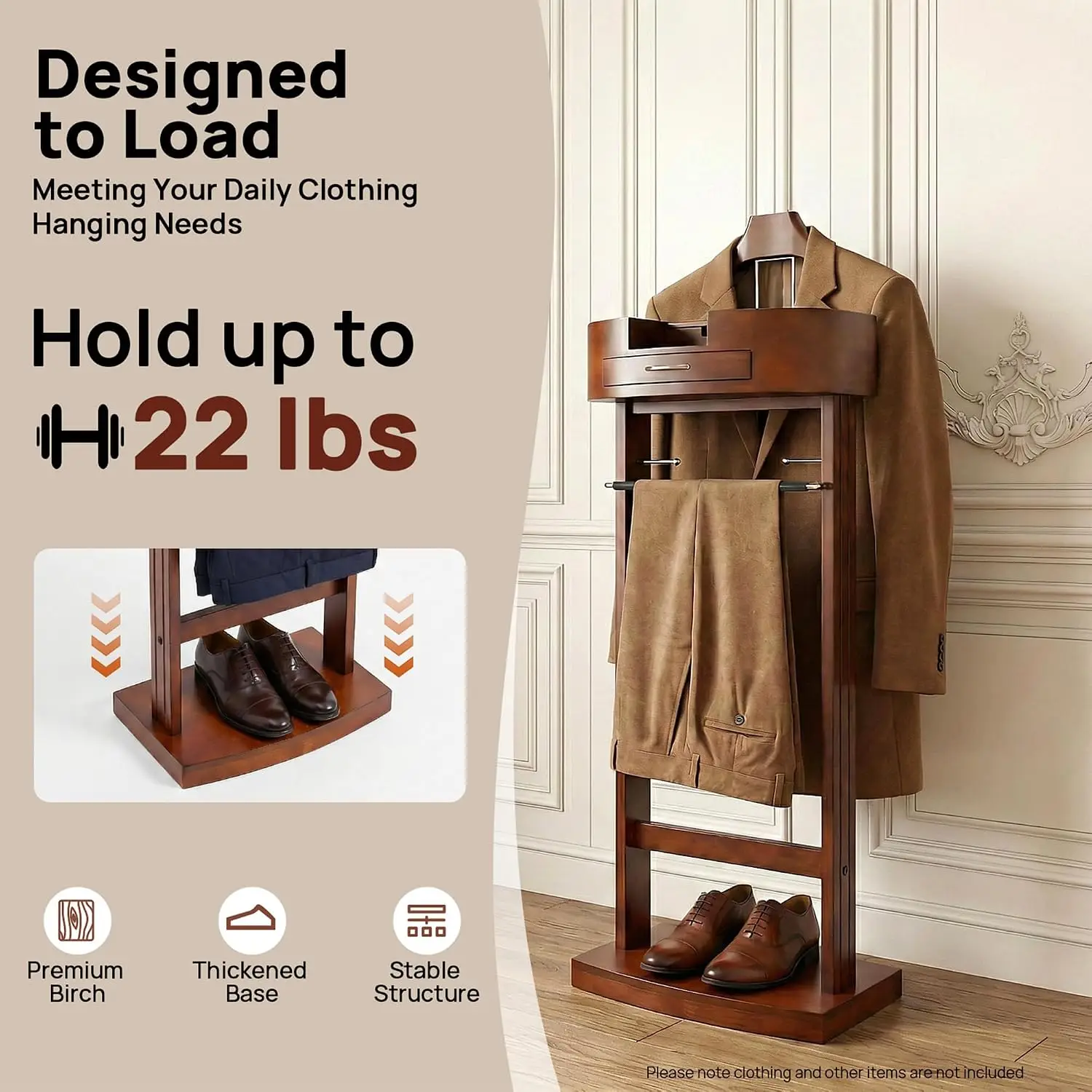 Freestanding Wooden Suit Rack 5