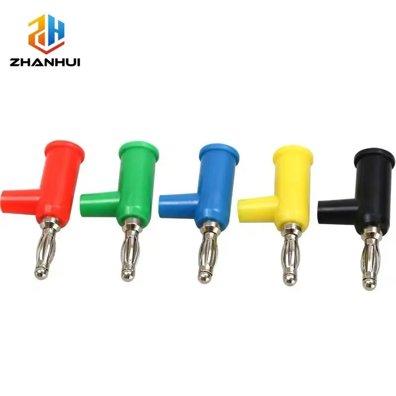 5/10Pcs 4mm Stackable Banana Plug Screw Connection Nickel Plated No-Solder Adapter for Speakers & Multimeters