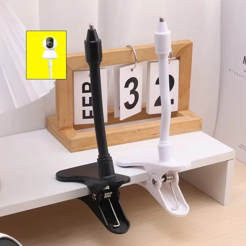 No Punching Portable Clip Mount Webcam Stand For Baby Monitor Camera Holder Home Flexible Twist Mounting Kit Camera Base