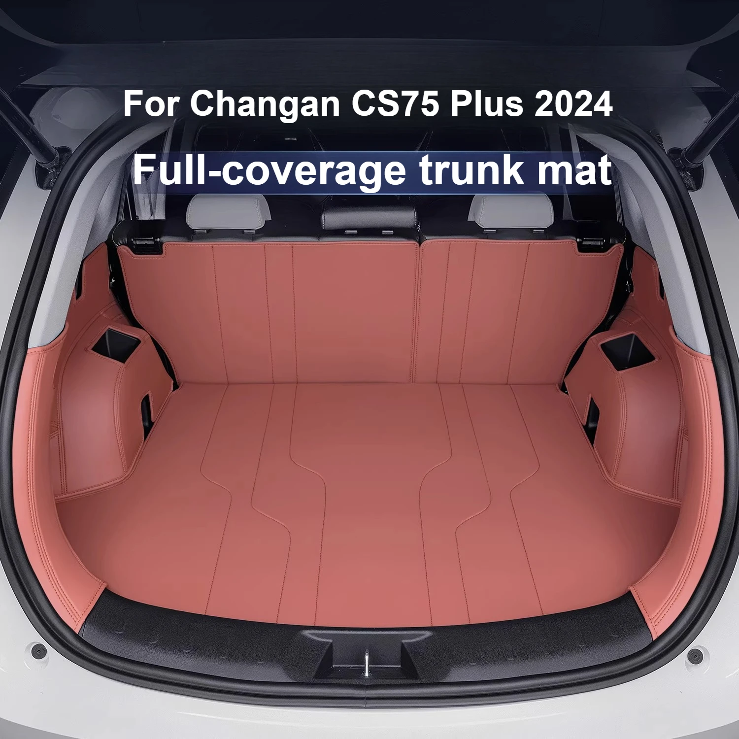 

Для Changan CS75 Plus 2024, коврик для багажника с полным покрытием, TPE 3D защитный водонепроницаемый коврик для заднего багажника, модификация, аксессуар