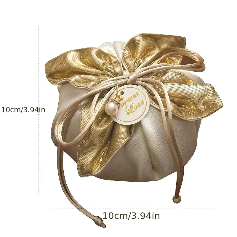 10 قطعة أكياس تغليف الحلوى المحمولة النمط الصيني ضوء الفاخرة المخملية حقيبة التخزين الإبداعية القماش الرباط حقيبة الزفاف