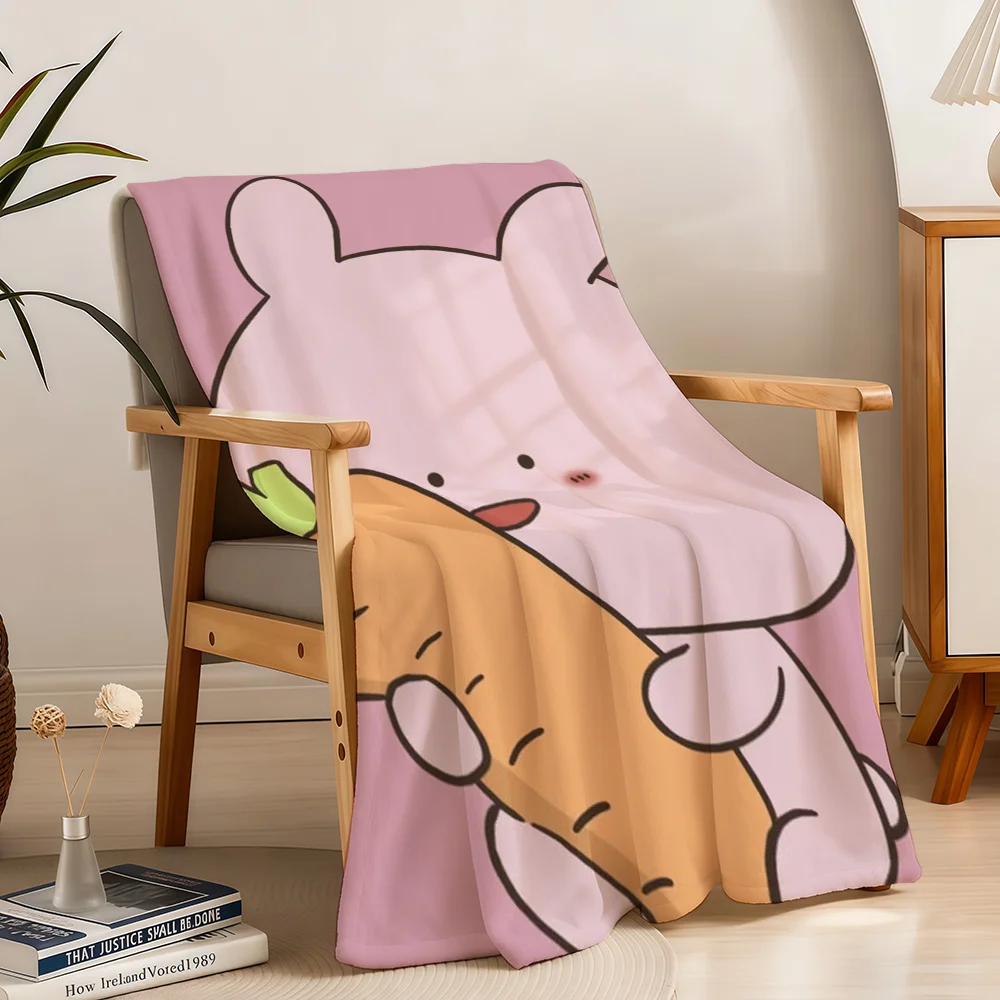 Blanket Throw Super Cartoon Cosy Cute Plush Living Room Sofa Couch A-Asamimichan Childish Birthday Gifts