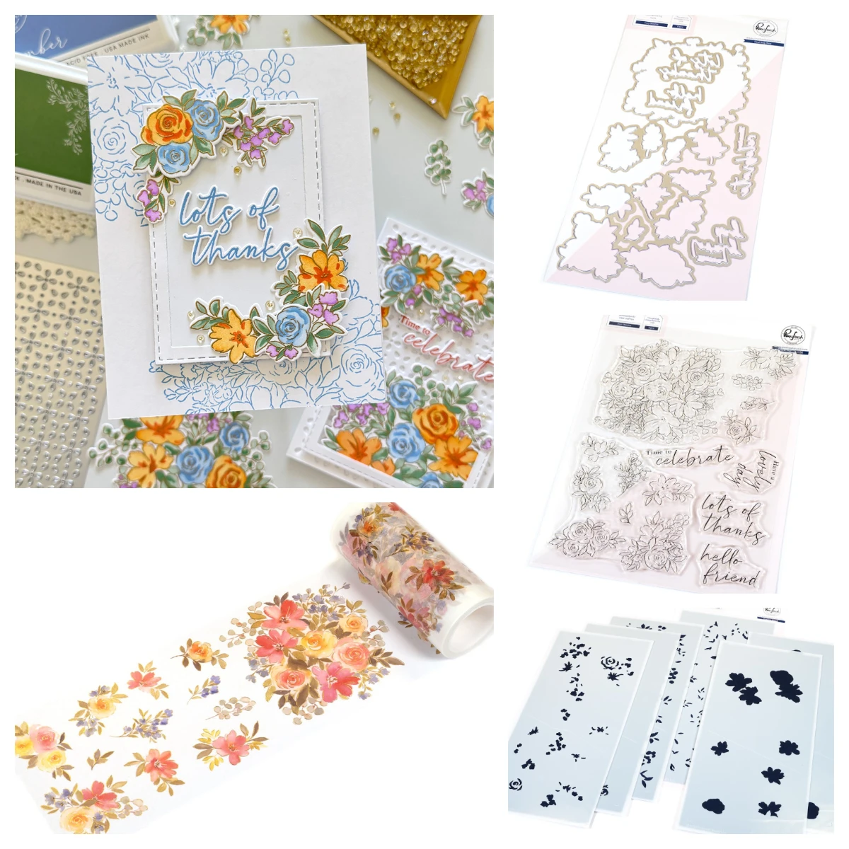Cozy Blooms Metal Cutting Dies Stamps Stencil Set DIY Scrapbooking Greeting Card Flower Washi Crafts Frames Cut Die Decoration