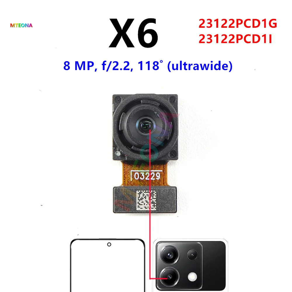 Front Rear Camera For Xiaomi Poco X6 Pro 5G X6 Neo Frontal Selfie