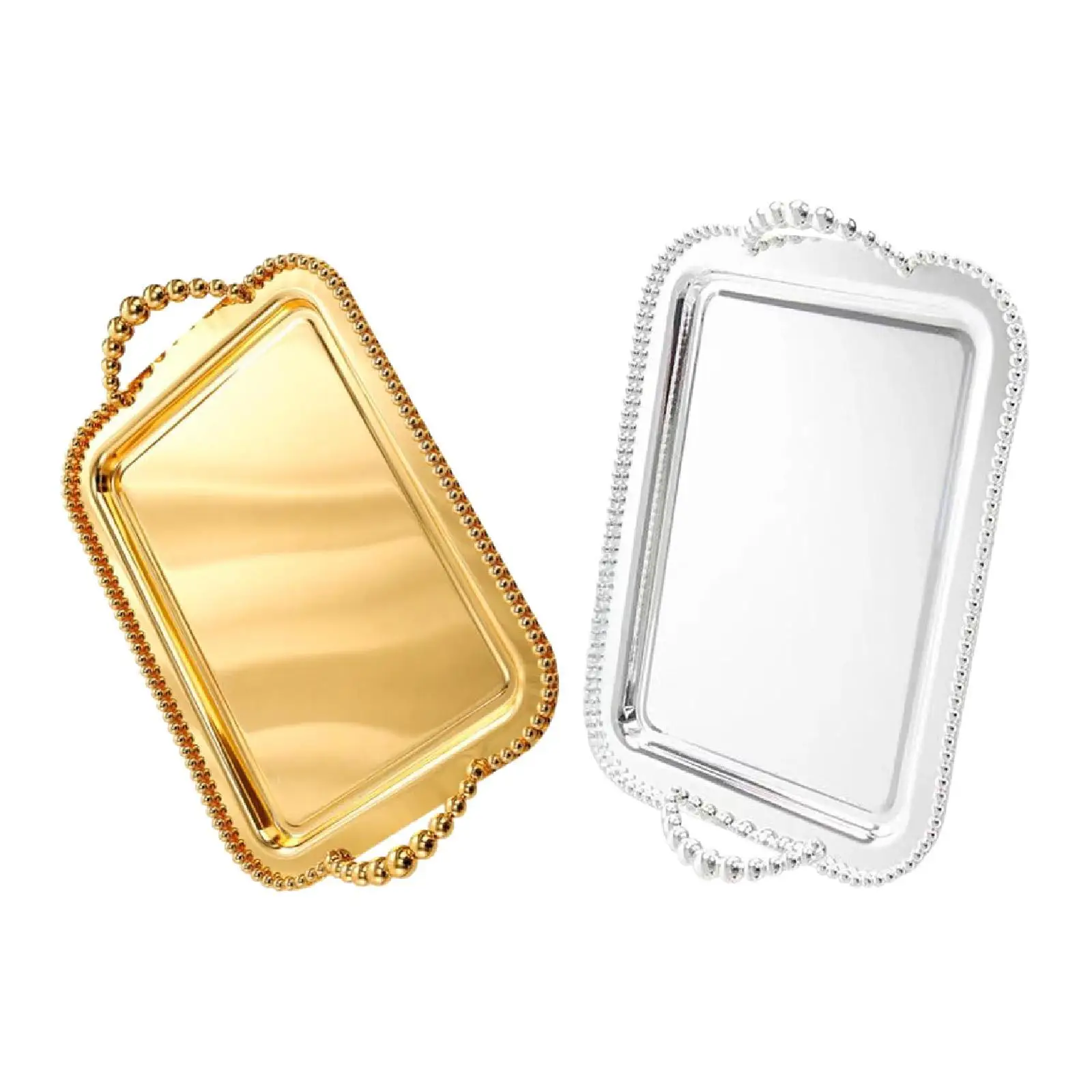 

Rectangle Serving Tray Jewelry Tray Sturdy Vanity Tray Tea Cup Holder for Home Dining Room Table Centerpiece Living Room Dish