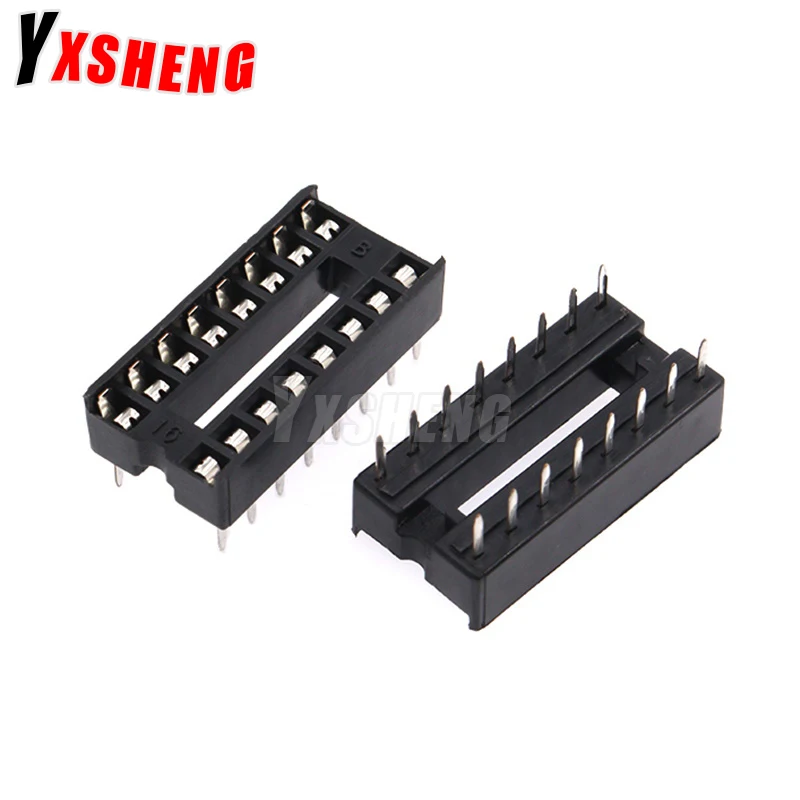 10PCS IC Sockets 2.54mm Connector 8 14 16 18 20 24 28 40 Pin DIP Socket Chips Base DIP6 DIP8 DIP14 DIP16 DIP18 DIP20 DIP28 DIP40